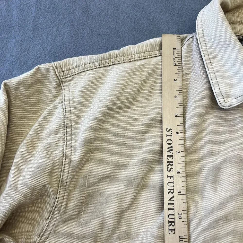 Vtg Lucchese Jacket Mens XL 1883 Original Canvas Bomber Tan Western Cowboy
